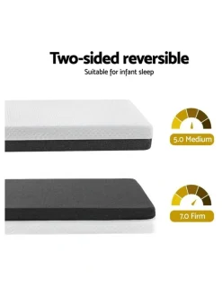 Giselle Bedding Cot Mattress Gel Foam 13cm in White