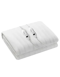 Giselle Bedding Fully Fitted Polyester Electric Blanket in White