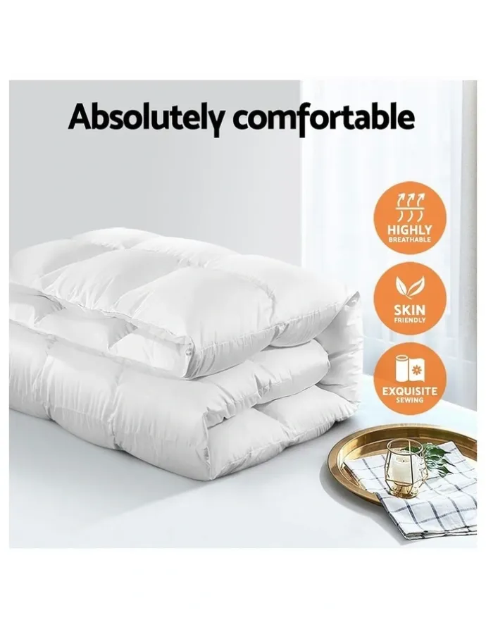 Giselle Bedding 800GSM Goose Down Feather Quilt Super King