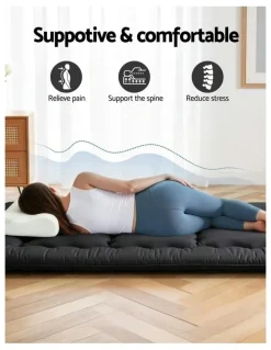 Giselle Bedding Japanese Floor Mattress 10cm in Black