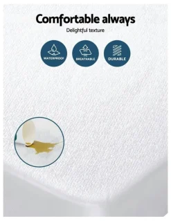 Giselle Bedding King Single Mattress Protector in White