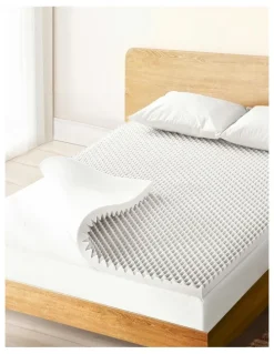 Giselle Bedding Memory Foam Mattress Topper 5cm Queen in White
