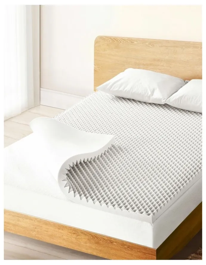 Giselle Bedding Memory Foam Mattress Topper 5cm Double in White