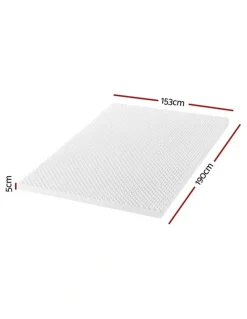 Giselle Bedding Memory Foam Mattress Topper 5cm Double in White