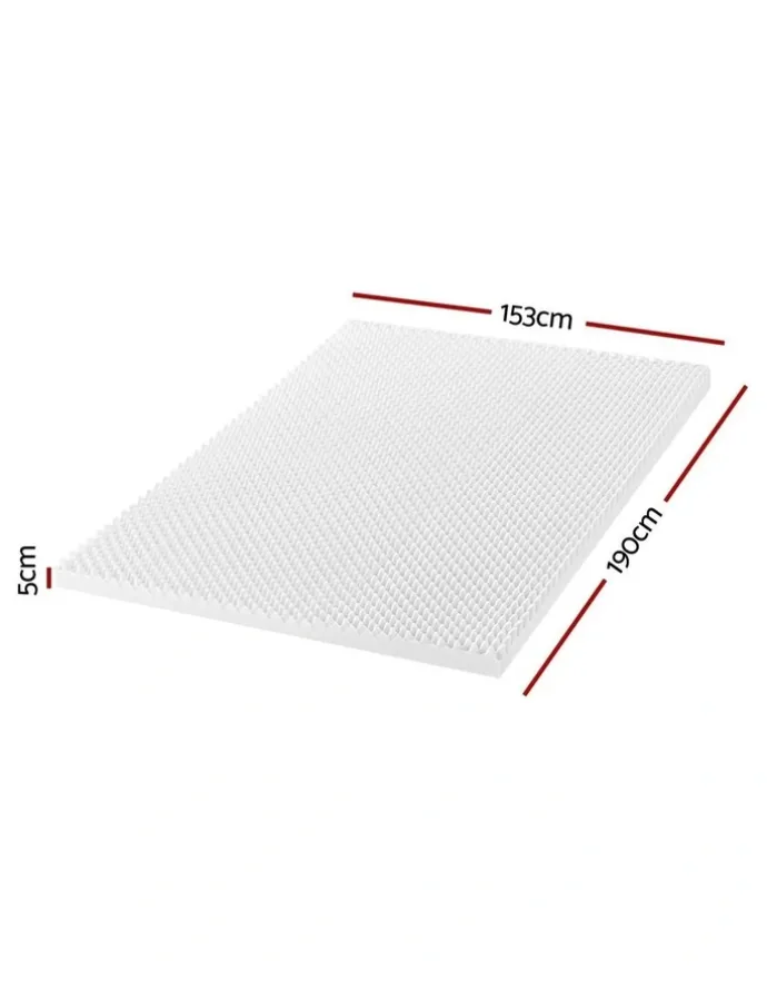 Giselle Bedding Memory Foam Mattress Topper 5cm Double in White