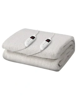 Giselle Bedding Queen Fitted Electric Blanket in White