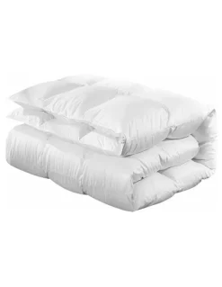 Giselle Bedding Queen Size Duck Down Feather Quilt in White