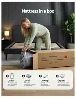 Giselle Bedding Single Hybrid Mattress 34cm in Black