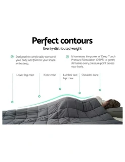 Giselle Bedding Weighted Blanket 9kg in Grey