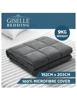 Giselle Bedding Weighted Blanket 9kg in Grey