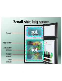 Glacio 90L Portable Fridge Freezer Bar Upright Camping Caravan 12V/24V/240V