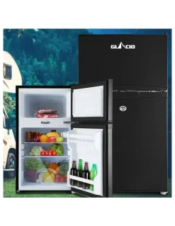 Glacio 90L Portable Fridge Freezer Bar Upright Camping Caravan 12V/24V/240V