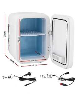 Glacio Portable Mini Fridge 12V 220V in White