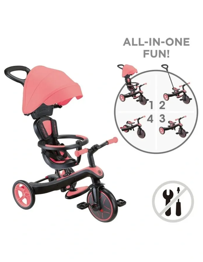 GLOBBER Explorer 4in1 Toddler Trike in Pink