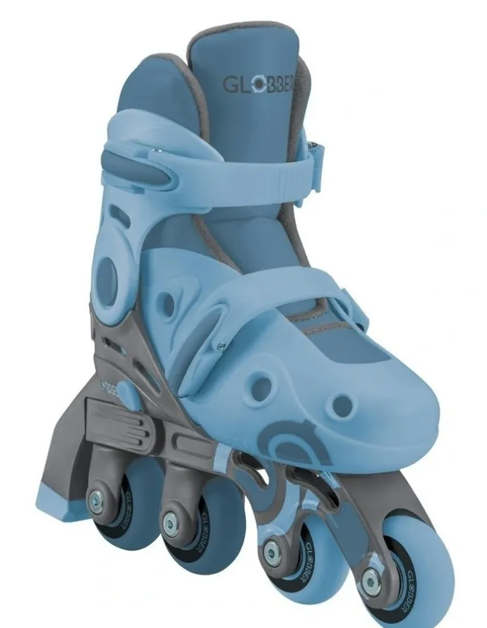 GLOBBER Learning Inline Skates 2in1 For Kids Size 30in33 in Ash Blue