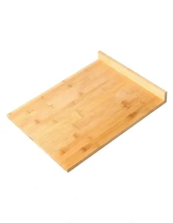 Gourmet Kitchen Bamboo Cutting Board With Counter Edge 45x35x5cm in Natural Brown