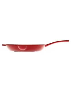 Gourmet Kitchen Cast Iron Fry Pan 26cm in Black Cherry Red