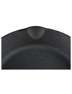 Gourmet Kitchen Cast Iron Skillet Pan 20cm in Black