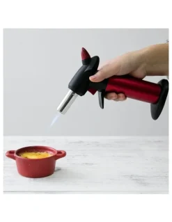 Gourmet Kitchen Refillable Butane Kitchen Blow Torch in Red/Black