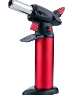 Gourmet Kitchen Refillable Butane Kitchen Blow Torch in Red/Black