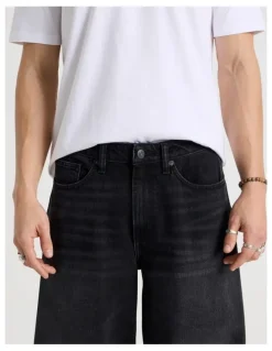 Grab Barrel Leg Jeans in Black