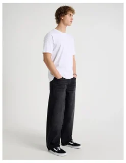 Grab Barrel Leg Jeans in Black
