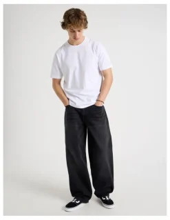 Grab Barrel Leg Jeans in Black