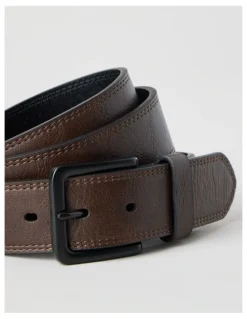 Grab Casual Leather Belt Brown/Black Belt Brown/Black