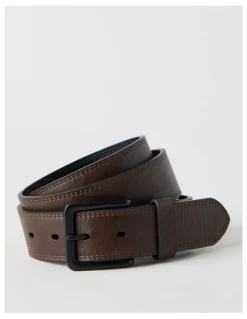 Grab Casual Leather Belt Brown/Black Belt Brown/Black