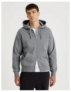 Grab Relaxed Zip Thru Hoodie in Charcoal