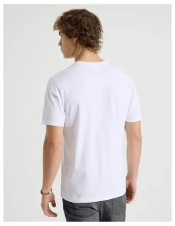Grab V-Neck T-Shirt in White