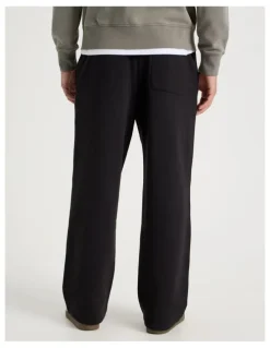 Grab Wide Leg Trackpant in Black