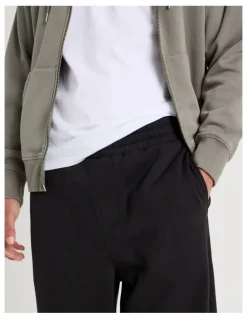 Grab Wide Leg Trackpant in Black