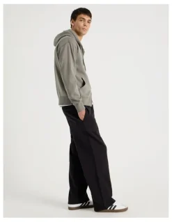 Grab Wide Leg Trackpant in Black