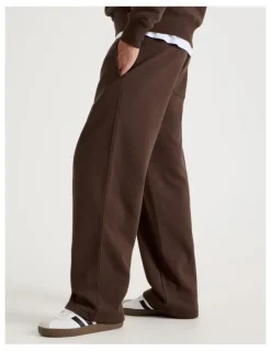 Grab Wide Leg Trackpant in Brown