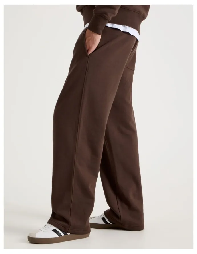 Grab Wide Leg Trackpant in Brown