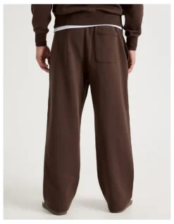 Grab Wide Leg Trackpant in Brown