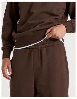 Grab Wide Leg Trackpant in Brown