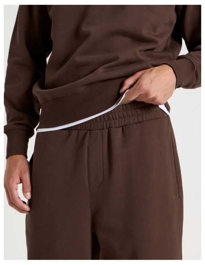 Grab Wide Leg Trackpant in Brown