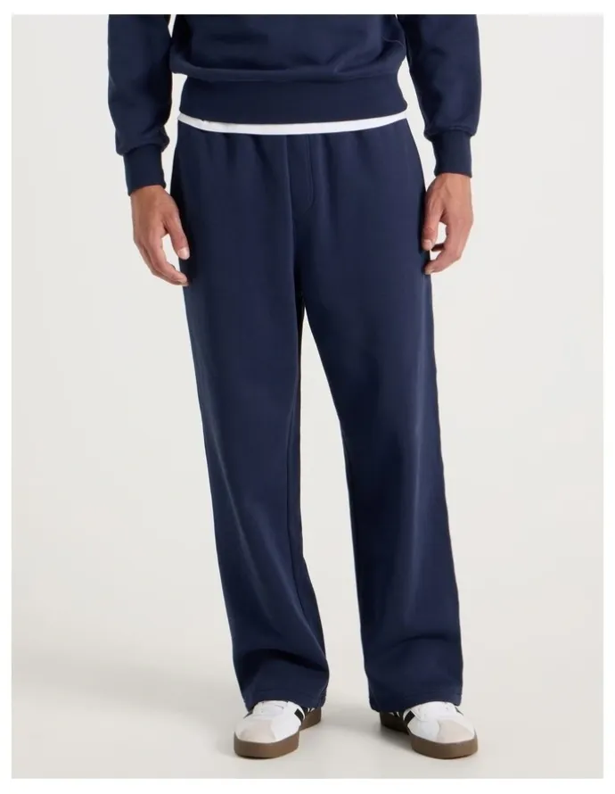 Grab Wide Leg Trackpant in Navy