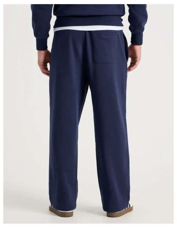 Grab Wide Leg Trackpant in Navy