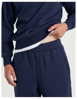 Grab Wide Leg Trackpant in Navy
