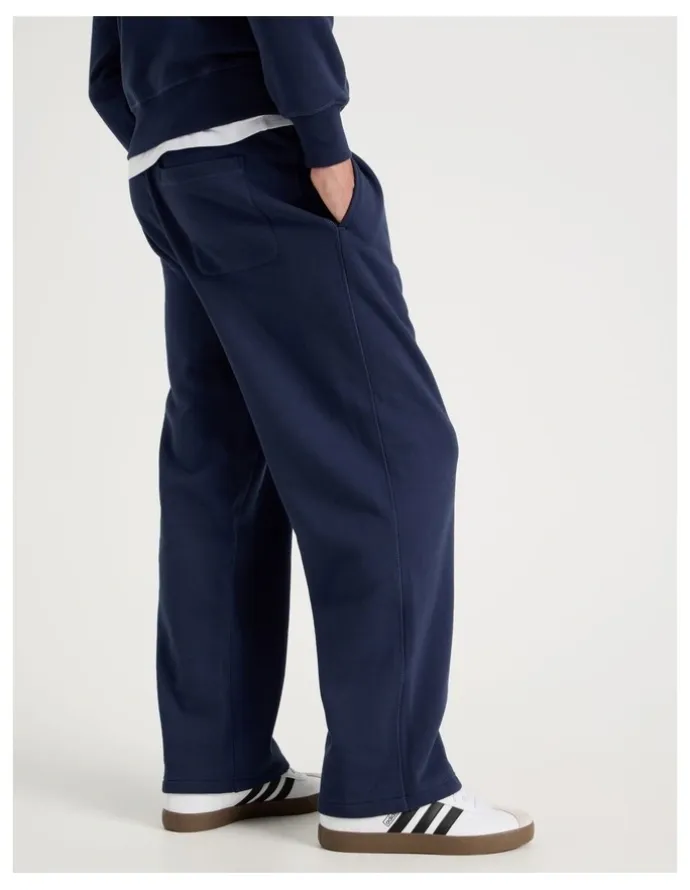 Grab Wide Leg Trackpant in Navy