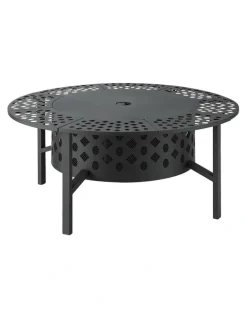 Grillz BBQ Fire Pit in Black