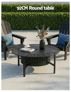 Grillz BBQ Fire Pit in Black