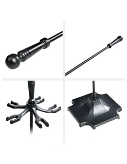 Grillz Fireplace Tool Set in Black