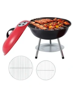 Grillz Portable Charcoal BBQ Grill With Lid in Multi