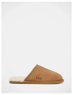 Grosby Adrian Scuff Slippers in Chestnut