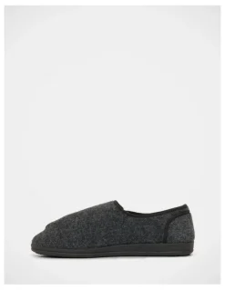 Grosby William Velcro Slippers in Grey