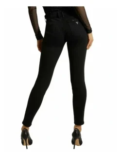 Guess Annette Skinny Mid Rise Jeans in Carrie Black
